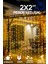 Perde LED Işık 144 Ledli 2 x 2 m 220 V Fişli İç ve Dış Mekan Ambiyans Süsleme ve Dekor LED Işık 1