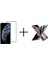 Iphone 11 Pro Max Tam Kaplayan 9d Cam ve Şeffaf Tıpalı Kılıf 2'li Set 1