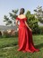 Kırmızı Kayık Yaka Abiye EN4858 4858 4