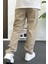Erkek Beli Lastikli Jogger Pantolon Krem EDW394 3