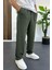 Erkek Rahat Kalıp Pileli Pantolon Yeşil EDW402 3