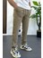 Erkek Slim Fit Beli Ipli Düğmeli Pantolon Kahverengi EDW403 2