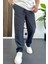Erkek Beli Lastikli Jogger Pantolon Füme EDW394 1