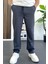 Erkek Beli Lastikli Jogger Pantolon Füme EDW394 2