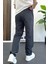 Erkek Beli Lastikli Jogger Pantolon Füme EDW394 3