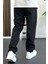 Erkek Beli Lastikli Jogger Pantolon Siyah EDW394 4