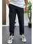 Erkek Slim Fit Beli Ipli Düğmeli Pantolon Siyah EDW403 1
