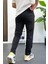 Erkek Slim Fit Beli Ipli Düğmeli Pantolon Siyah EDW403 3