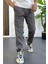 Erkek Slim Fit Beli Ipli Düğmeli Pantolon Gri EDW403 1