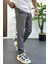 Erkek Slim Fit Beli Ipli Düğmeli Pantolon Gri EDW403 2