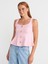 31979 Düğmeli Peplum Top-Toz Pembe 1