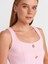 31979 Düğmeli Peplum Top-Toz Pembe 3