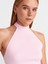 10798 Halter Bağlamalı Yaka Fitilli Triko Bluz-Pembe 3