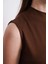 Viskon Kolsuz Tunik-Kahverengi 4