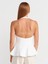 50887 Boyundan Bağlamalı Peplum Top-Ekru 2