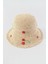Ithal Bej Cherry Örgü Bucket Hasır Şapka 3