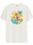 Flamingo Surf Plaj Baskılı Tişört 1