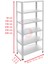 6 Katlı Galvaniz Çelik Raf - Depo, Arşiv, Kiler, Dosya, Market Rafı 31X93 CM-175 Cm-1.50 mm 2
