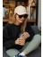 Bej Unisex Vegan Deri Cap Şapka 1