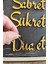 Kırmızı Gold Sabret Şükret Dua Et 2d Mdf Lazer Kesim Kapı ve Duvar Süsü 5