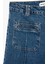 Rahat Kalıp Cep Detaylı Nervürlü Geniş Paça Jean Pantolon - Wide Leg Jeans 3