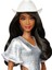 ® Bebek Gümüş Rengi Işıltılı Elbisesi, Kovboy Şapkası ve Çizmeleriyle Siyah Saçlı Barbie Fashionistas Bebek (239) HYT95 3
