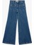 Rahat Kalıp Cep Detaylı Nervürlü Geniş Paça Jean Pantolon - Wide Leg Jeans 1