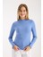 Kadın Uzun Kollu Yarım Boğazlı Fitilli Bluz – Esnek ve Konforlu 3005 1