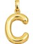 C Balon Harf 14 Ayar Altın Kolye Ucu 1
