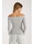 Kadın Uzun Kollu Geniş Yaka Esnek Bluz – Modern ve Zarif 3007 3