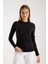 Kadın Uzun Kollu Yuvarlak Yaka Yün Karışımlı Basic Triko Bluz 3010 1