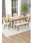 Arel Meşe 80X132 Açılabilir Mdf Masa Yemek Odası Takımı, Mutfak Takımı 4 Adet Sandalye, 1 Bench 1