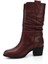 Kadın Antik Bordo Kalın Topuklu Körüklü Hakiki Deri Çizme 3