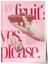 Çerçevesiz Poster, Fruit Yes Please Yazısı, Kiraz Detayı ile Poster No: 107633 1