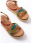 Bayan Sandalet 730-037 Multi Hakiki Deri Ortopedik Taban Kadın Sandalet 4