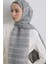 Baby Siyah Gri Ince Çizgili Keten Dokulu Pamuklu Şal 2