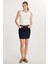 Kadın Slim Fit Dar Kesim Cepli Mini Denim Etek 4
