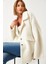 Kadın Çift Cepli Oversize Peluş Mont 1