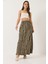 Kadın Beli Lastikli Crush Efektli Uzun Etek 2
