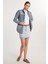 Kadın Slim Fit Dar Kesim Cepli Mini Denim Etek 3