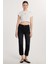 Kadın Regular Fit Cepli Geniş Paça Füme Jean Kot Pantolon 4