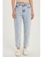 Kadın Regular Fit Boru Paça Açık Mavi Jean Kot Pantolon 1