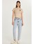 Kadın Regular Fit Boru Paça Açık Mavi Jean Kot Pantolon 3
