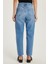 Kadın Regular Fit Boru Paça Mavi jean Kot Pantolon 5