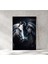 Metal Çerçeveli Gerçek Camlı Tablo, Dijital Baskı, Tablo, Siyah ve Beyaz At, Sevgili Eş Çift Tablosu 6