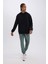 Fit Sporcu Jogger Eşofman Altı Standart Fit Basic Düz Cepli Beli Paçası Lastikli D3742AX24WN 1