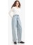 Baggy Fit Yüksek Bel Uzun Jean Yıkamalı Pantolon E9164AX25AU 4