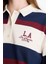 Oversize Geniş Kalıp Polo Yaka Çizgili Baskılı Sweatshirt F7915AX25AU 6