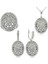 Zirkon Taşlı Oval 925 Ayar Gümüş Kadın Set 1