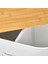 Bath 2 Bölmeli Ahşap Kapaklı Metal Deterjan Kutusu - Beyaz - 12 Lt 1